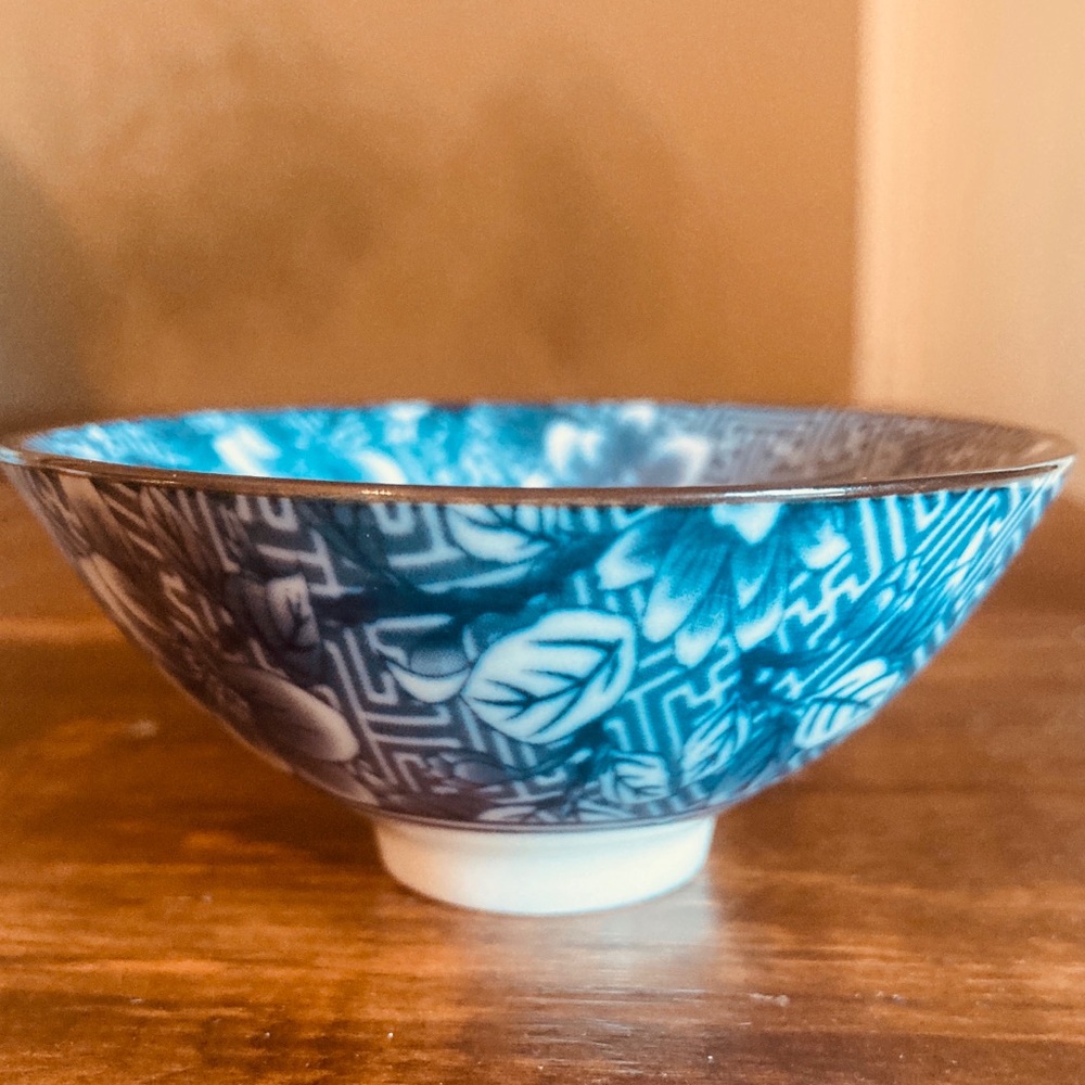 Blue and White Floral Trinket Dish
